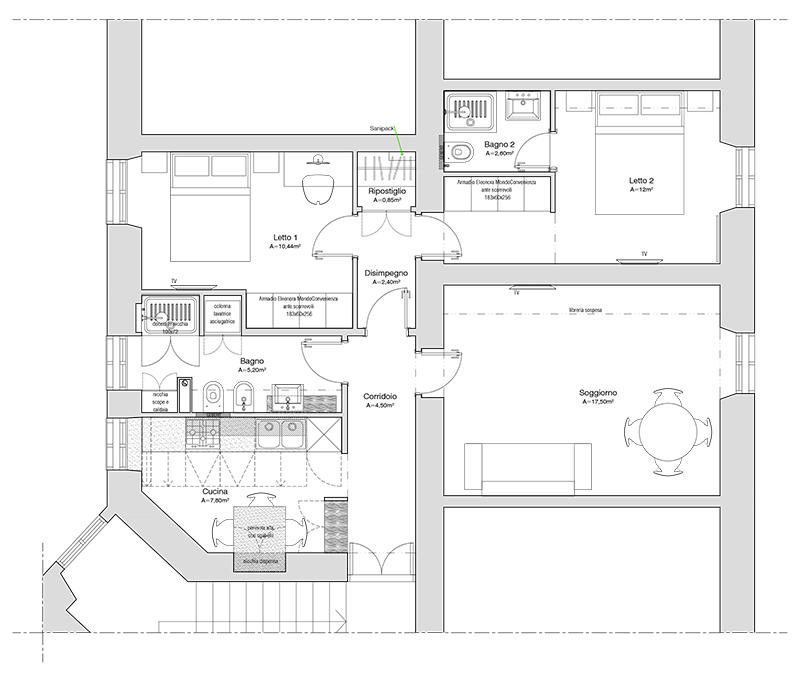 Pianta dell'appartamento